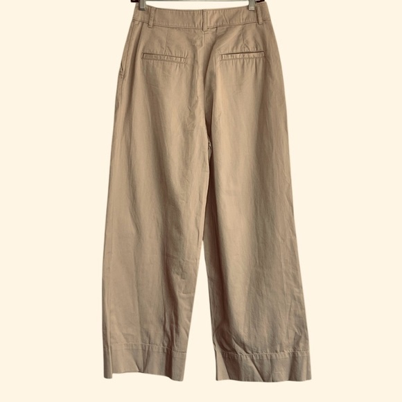 LOFT NWT Women's Poplin Wide Leg Pants - Khaki - Size 0P - Picture 3 of 9